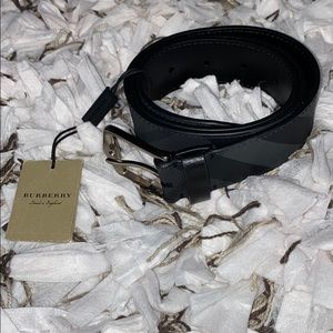 Black & Gray Burberry belt